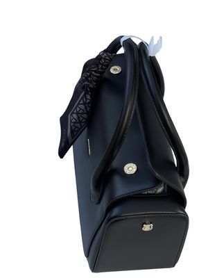 CHRISBELLA Statement Barrel Tote –Black