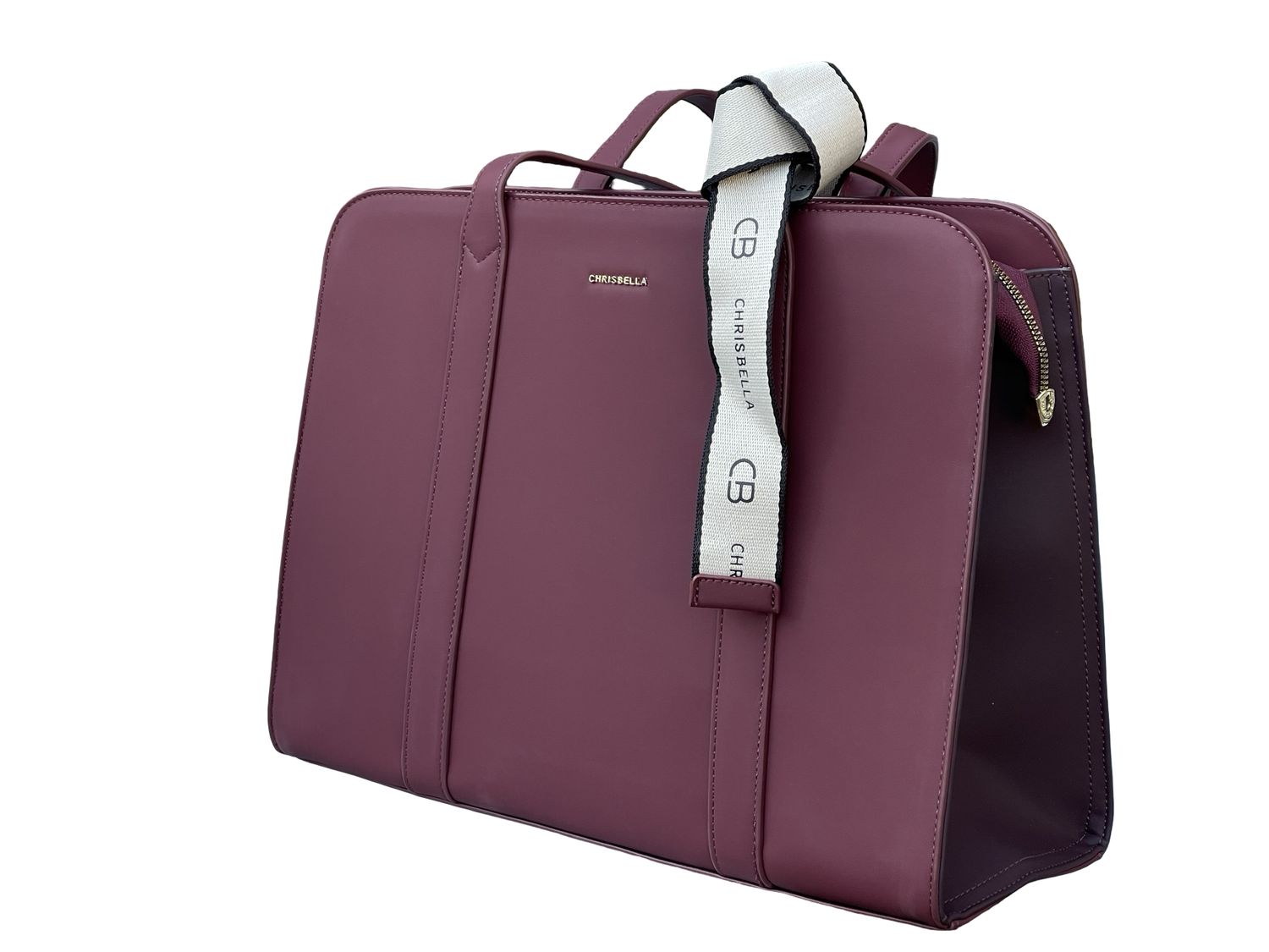CHRISBELLA Executive Burgundy Laptop Bag