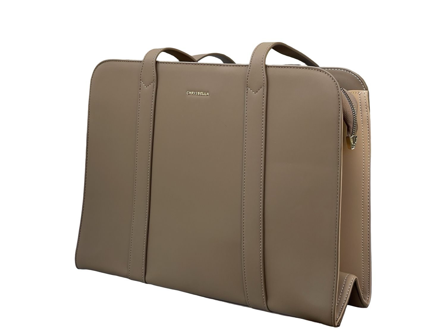 CHRISBELLA Executive Taupe Laptop Bag
