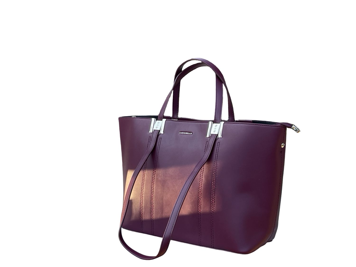 CHRISBELLA Executive Maxi Tote – Burgundy