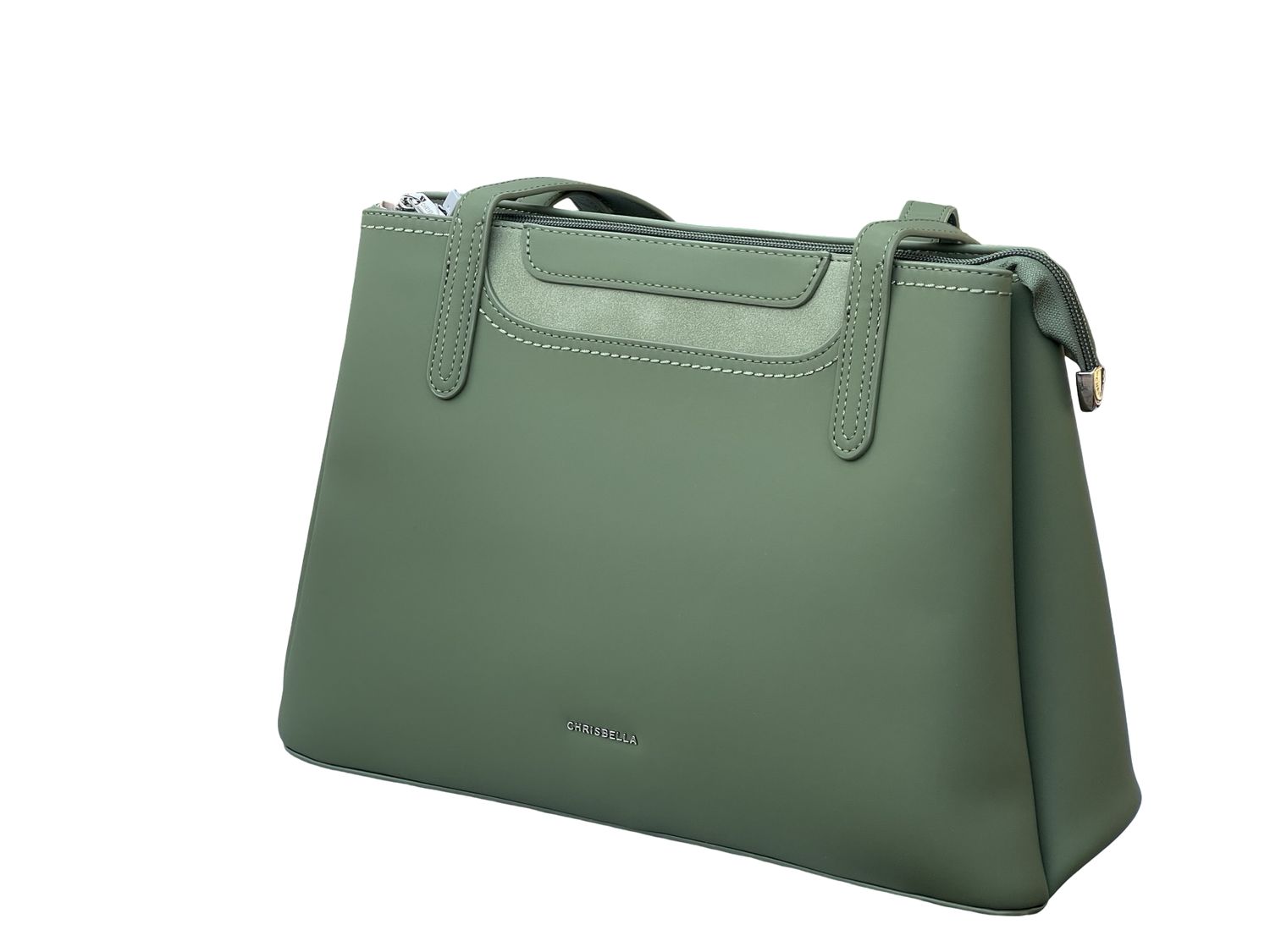 CHRISBELLA Structured Everyday Tote –  Olive