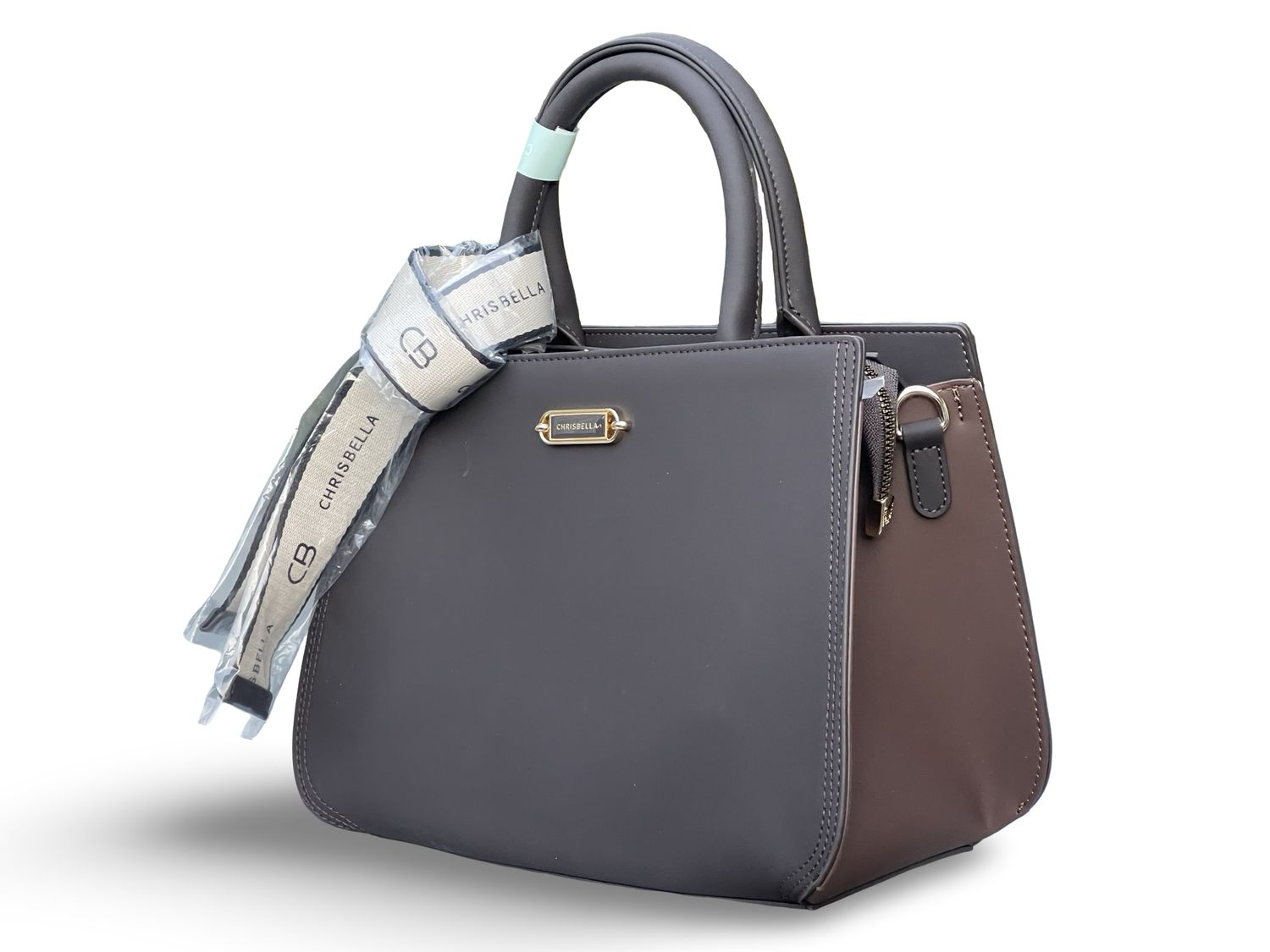 CHRISBELLA Signature Luxe Coffee Handbag