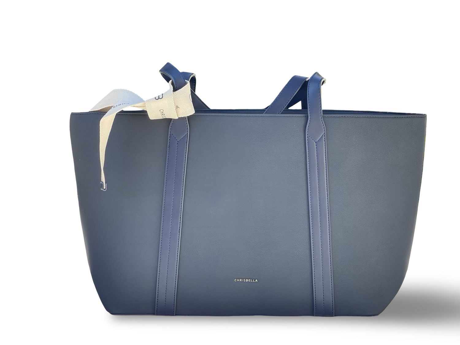 Chrisbella Oversized Executive Tote Blue Laptop Handbag