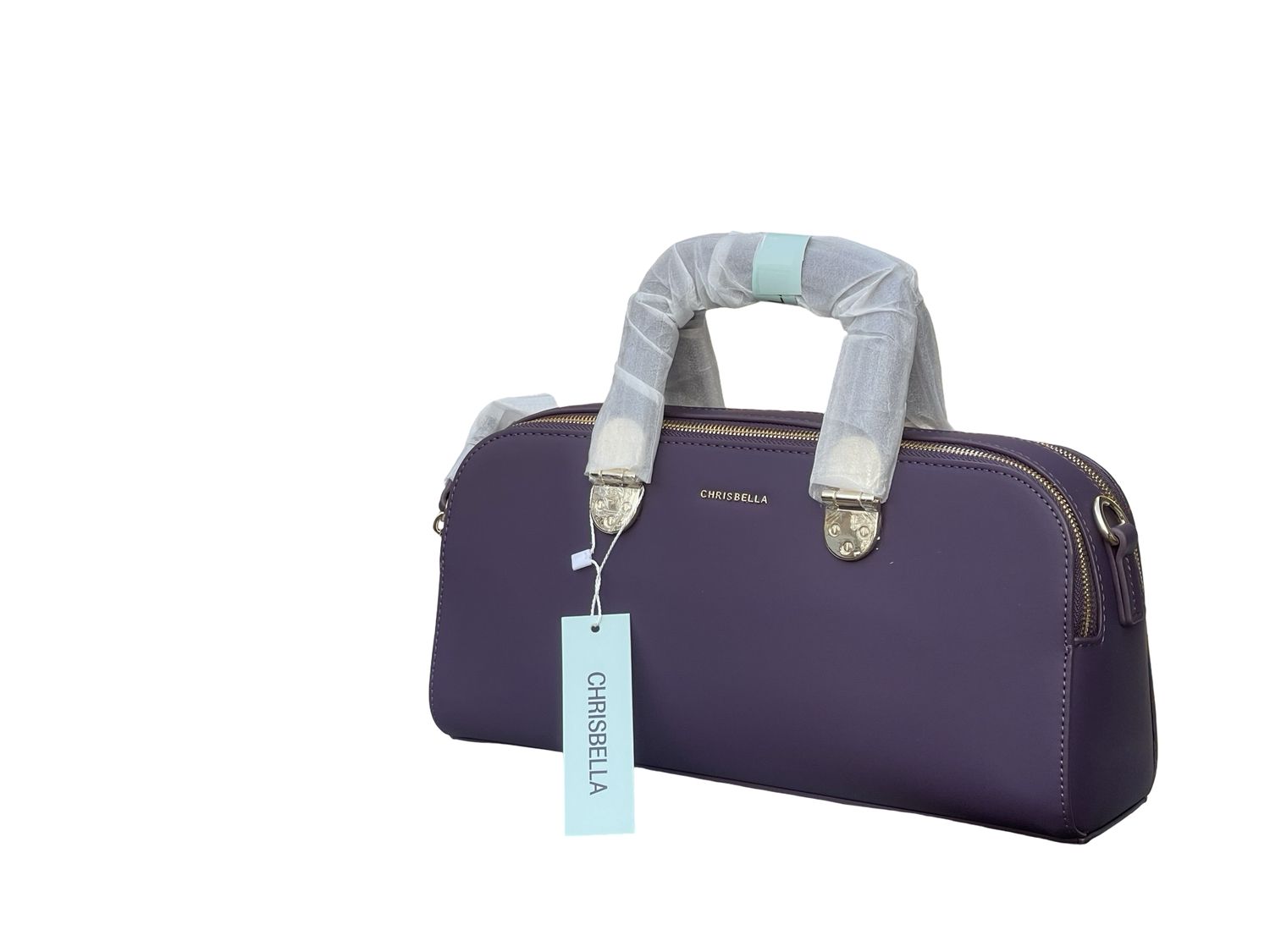 CHRISBELLA Luxe Gift-Ready Top Handle Bag – Purple