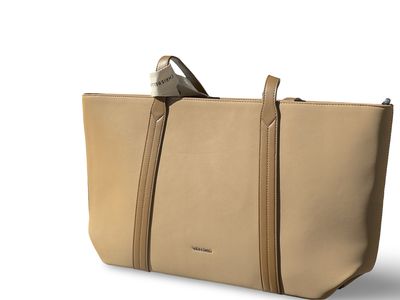 Chrisbella Oversized Executive Tote Tan Laptop Handbag