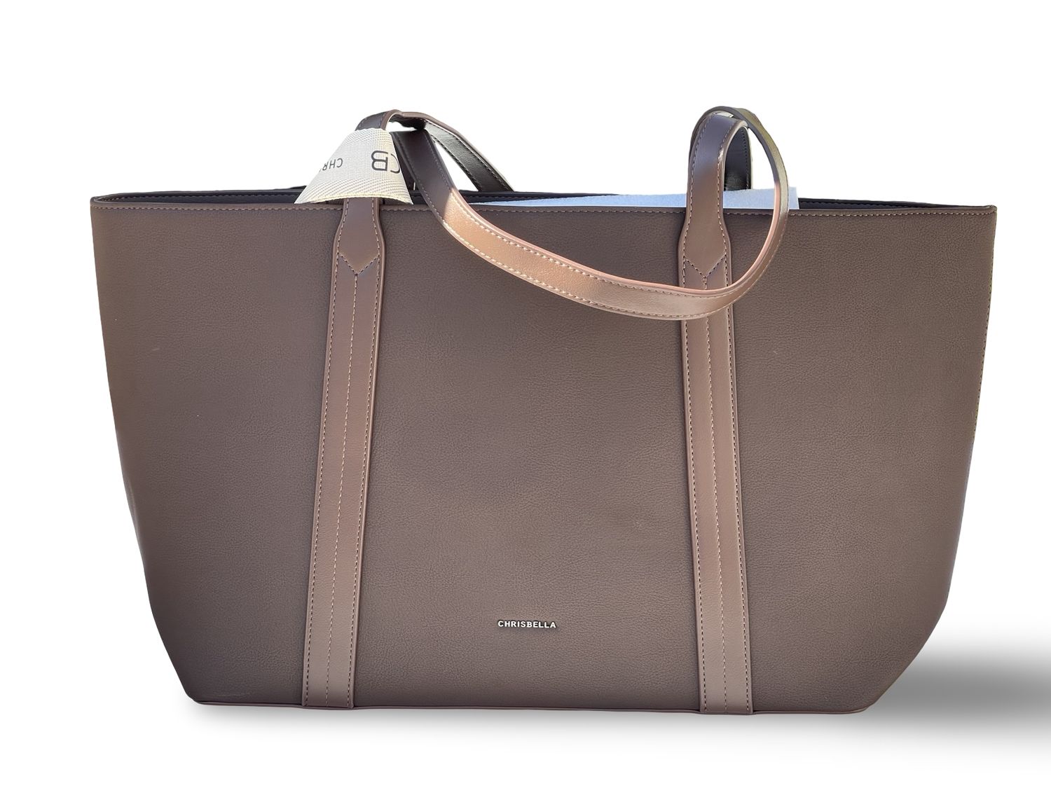 Chrisbella Oversized Executive Tote Deep Coffee Laptop Handbag