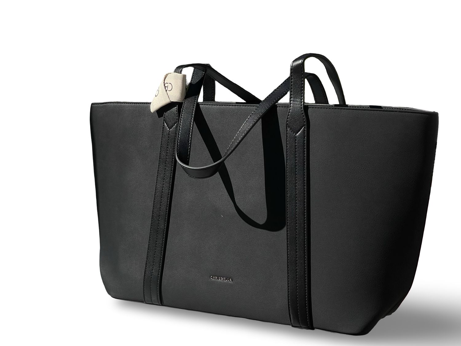 Chrisbella Oversized Executive Tote Black Laptop Handbag