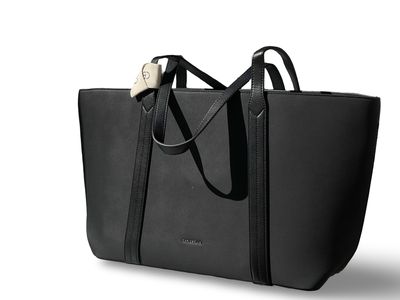 Chrisbella Oversized Executive Tote Black Laptop Handbag
