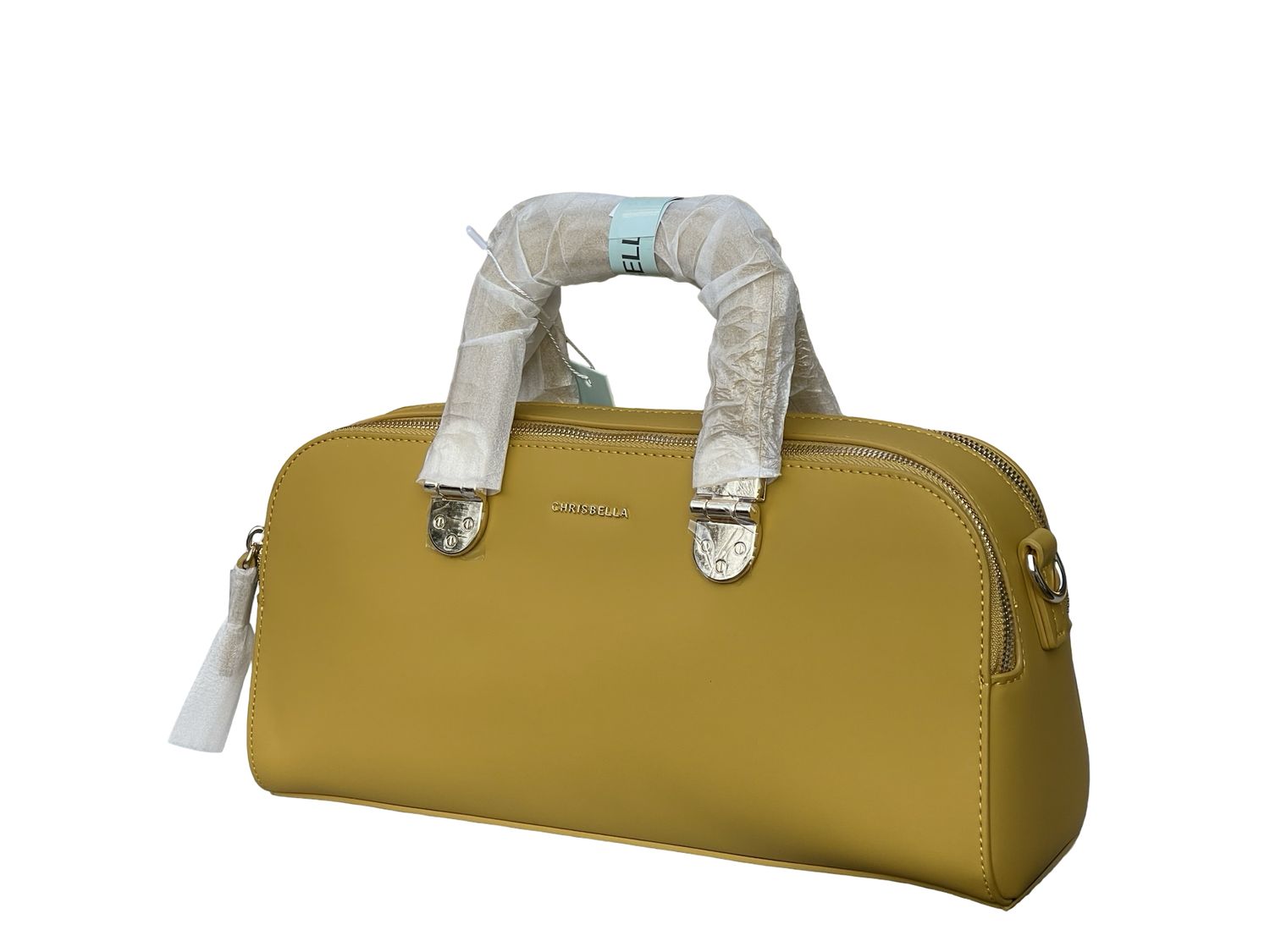 CHRISBELLA Luxe Gift-Ready Top Handle Bag – Mustard