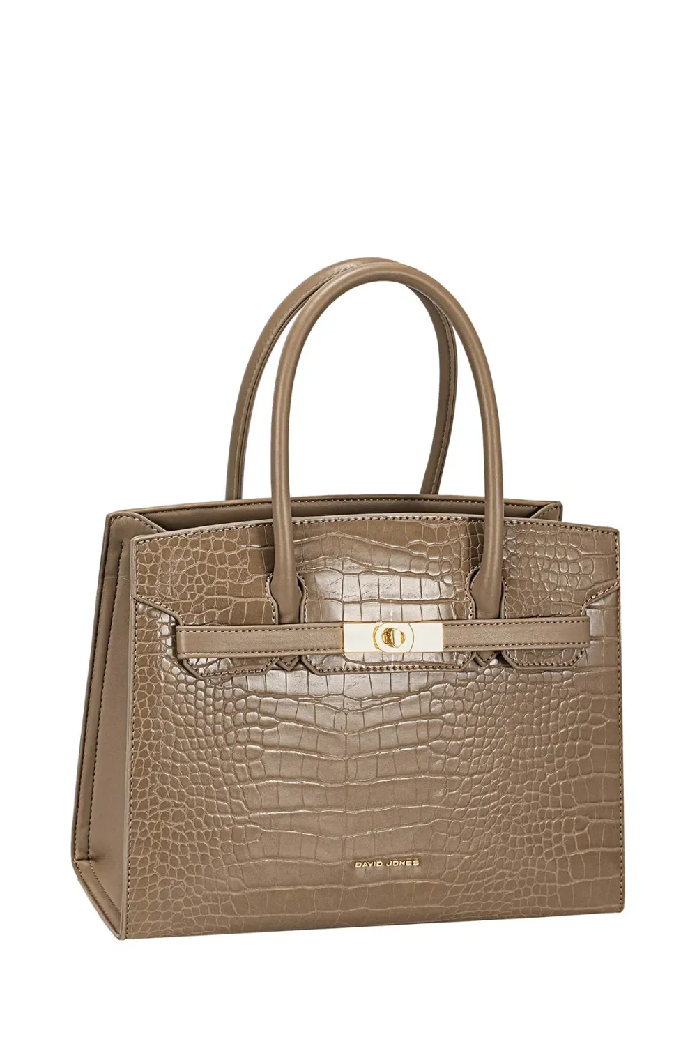 David Jones Taupe Birkin Handbag DJ217A