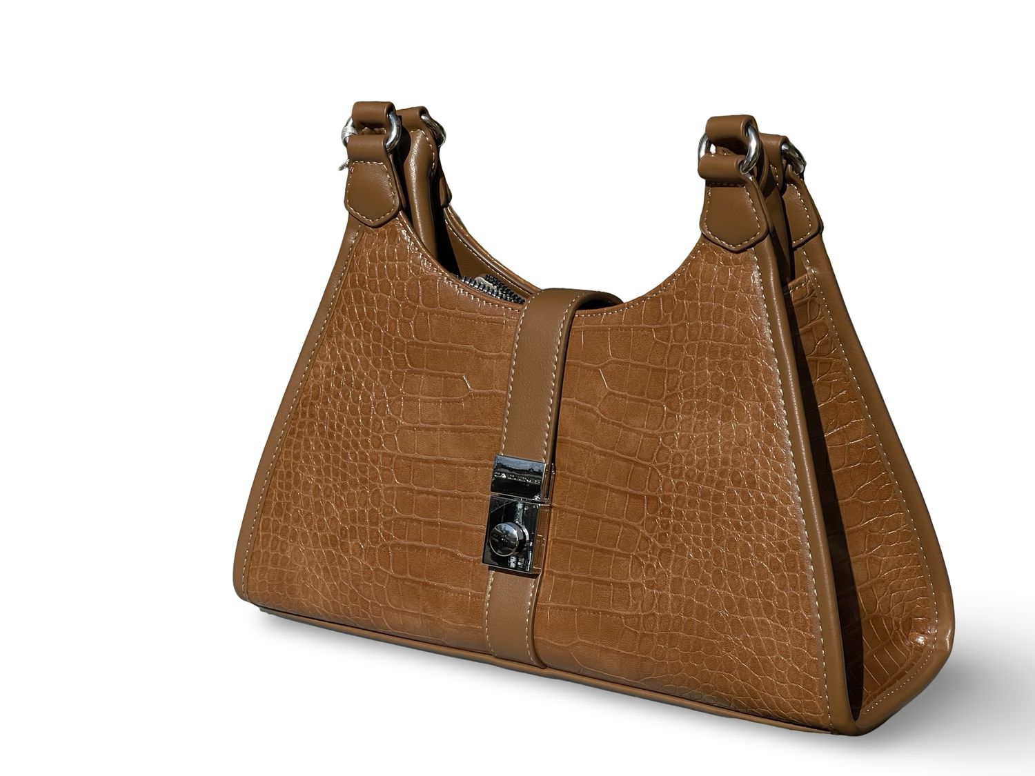 David Jones Croc Brown Handbag DJ260A