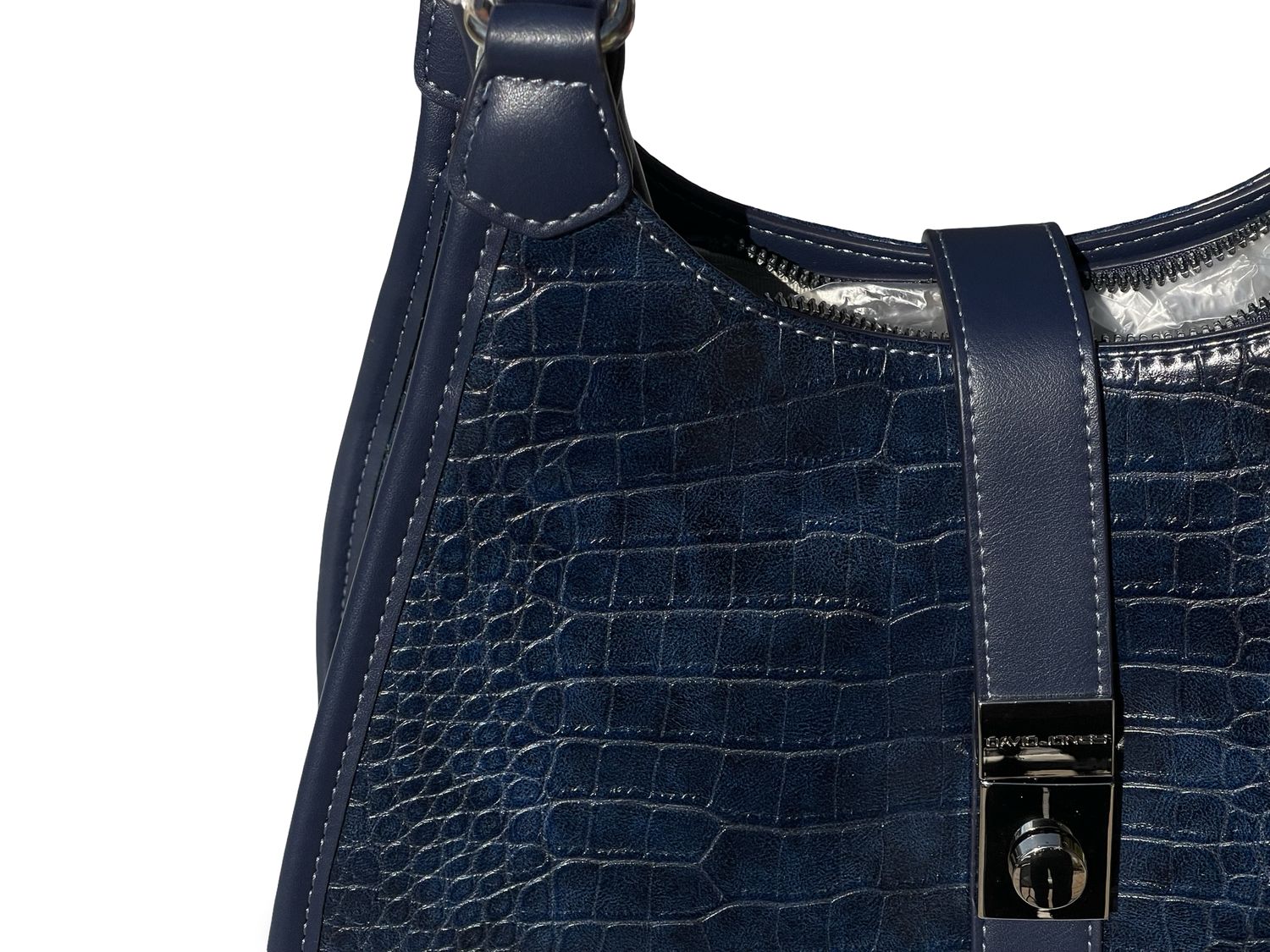 David Jones Croc Blue Handbag DJ261A