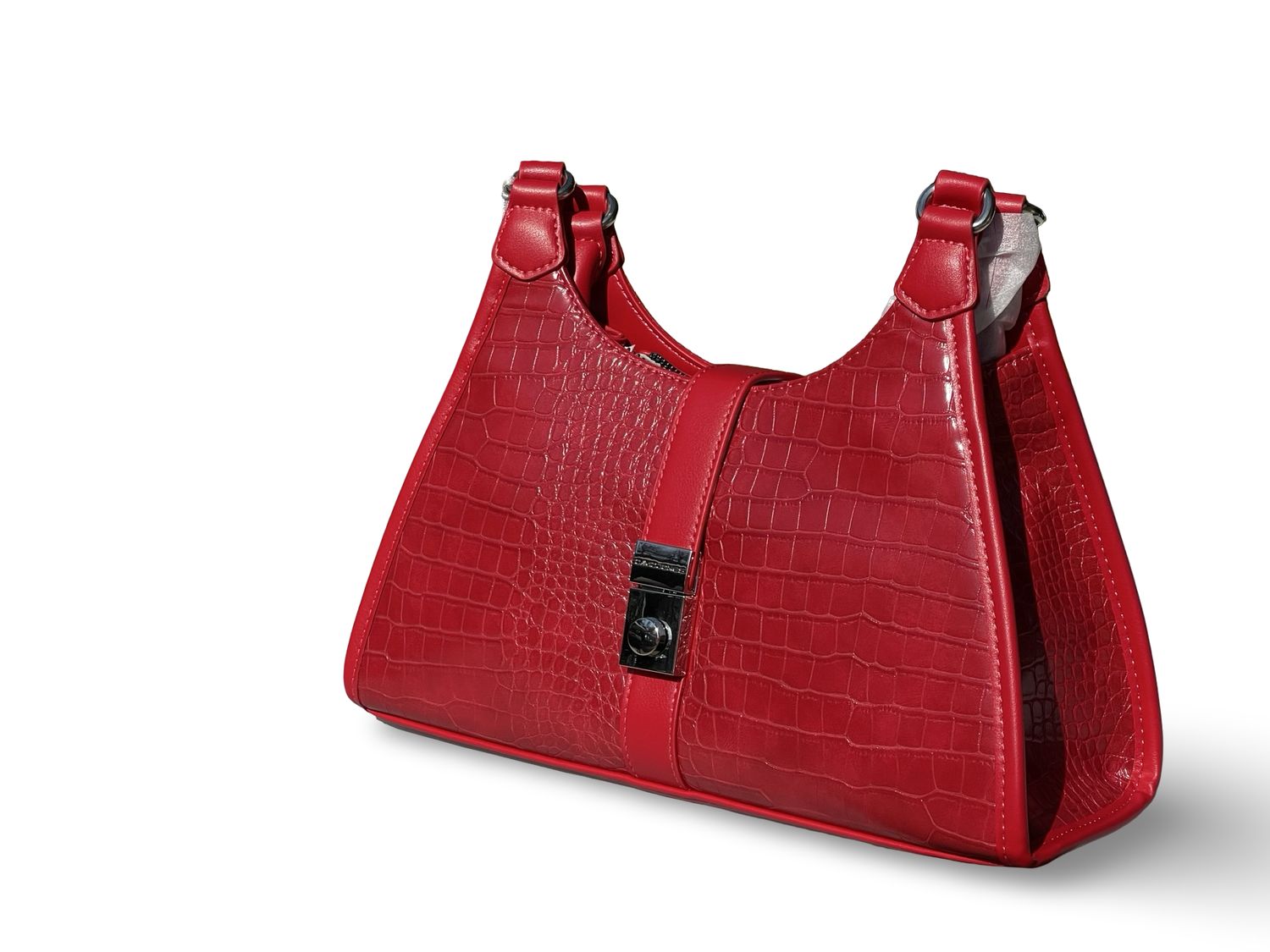 David Jones Croc Red Handbag DJ262A