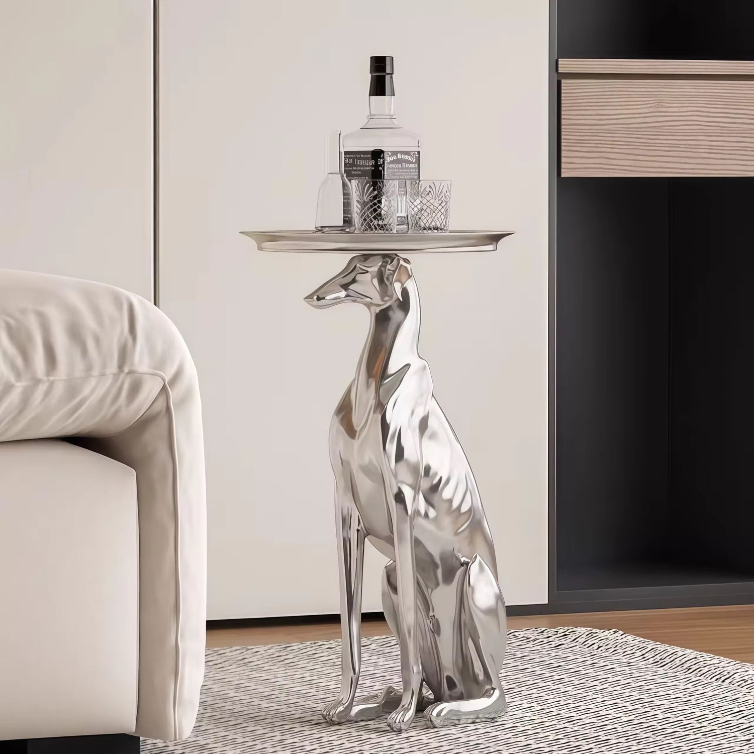 Greyhound Accent Side Table