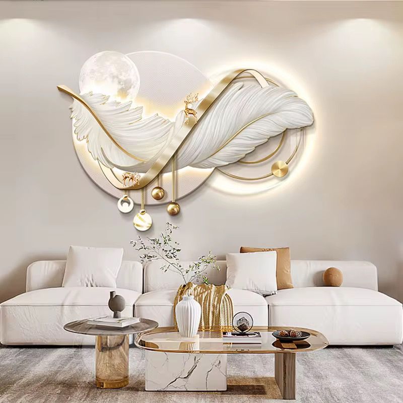 Celestial Feather LED Wall Art