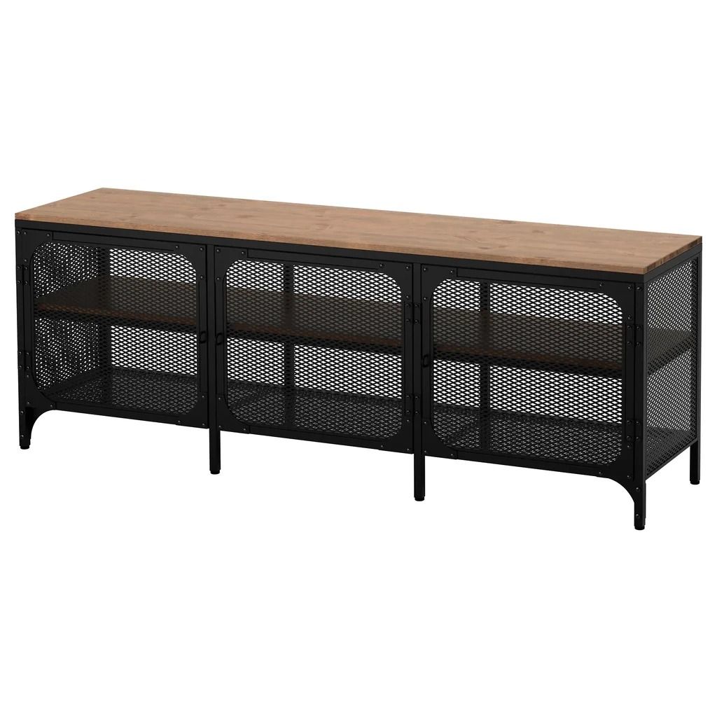 FJALLBO TV stand, 150x36x54cm, Black