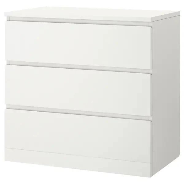 MALM chest of 3 drawers, White