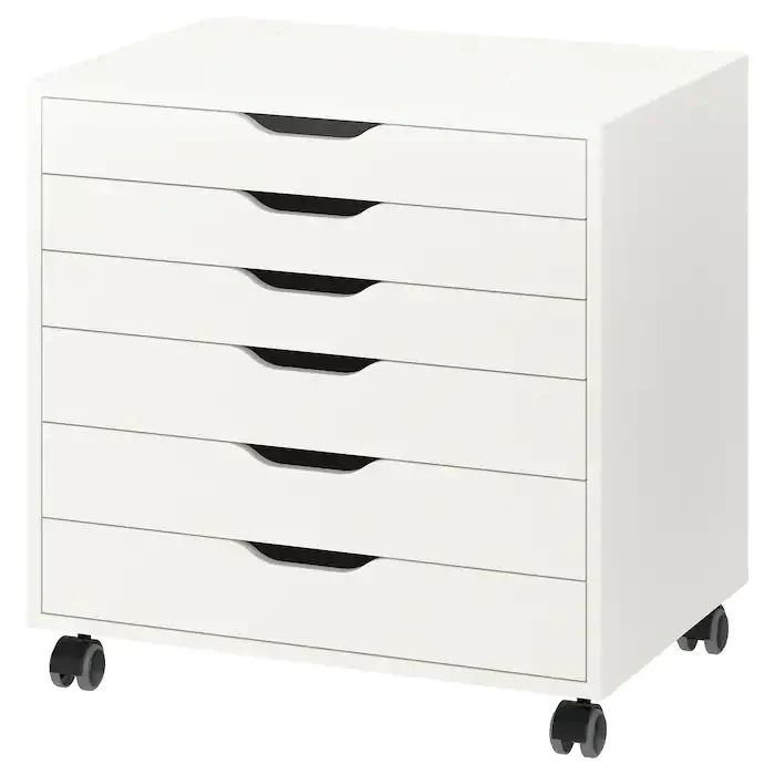 ALEX Drawer unit on castors, 67x66cm, White