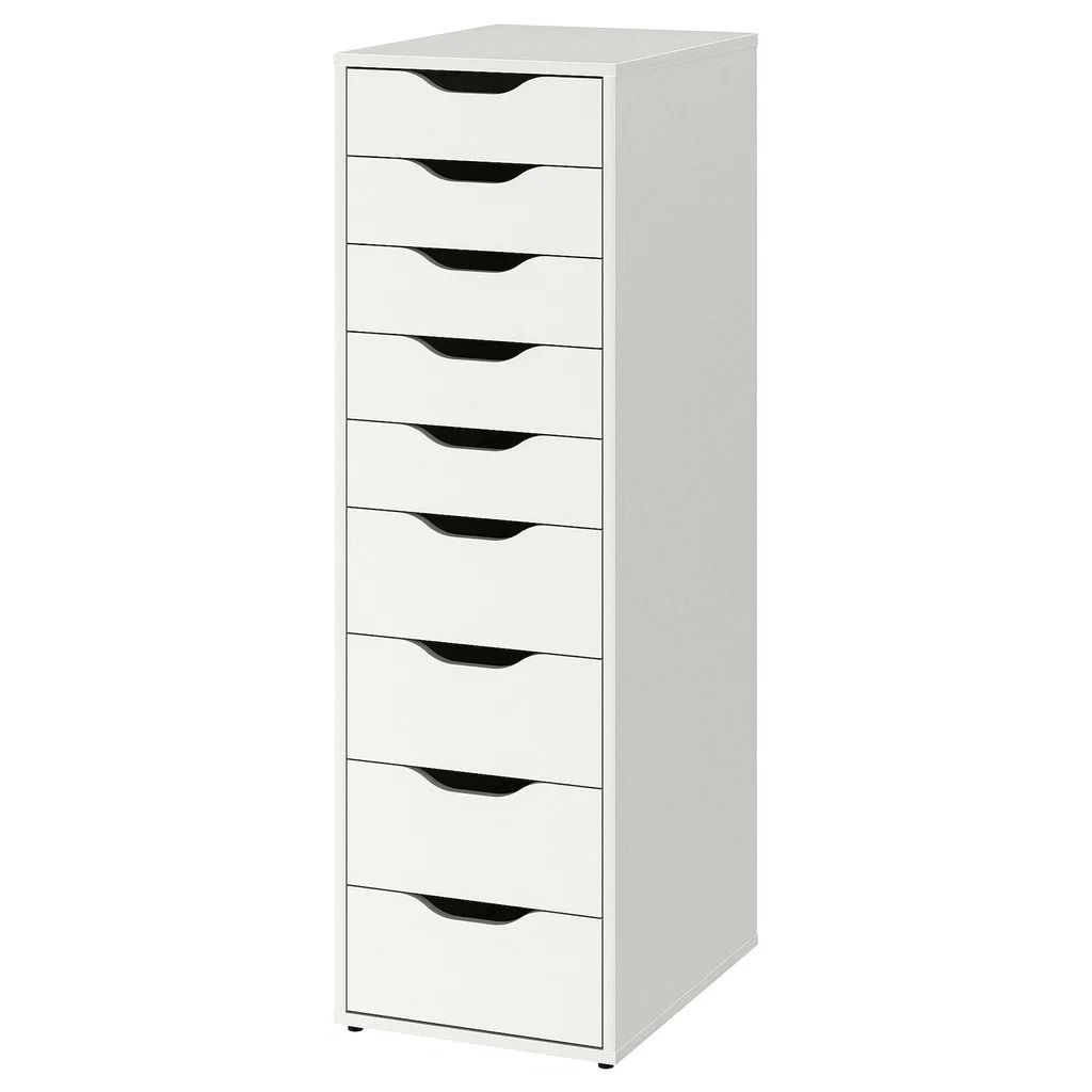 ALEX Drawer unit, 9 drawers, 36x116cm, White