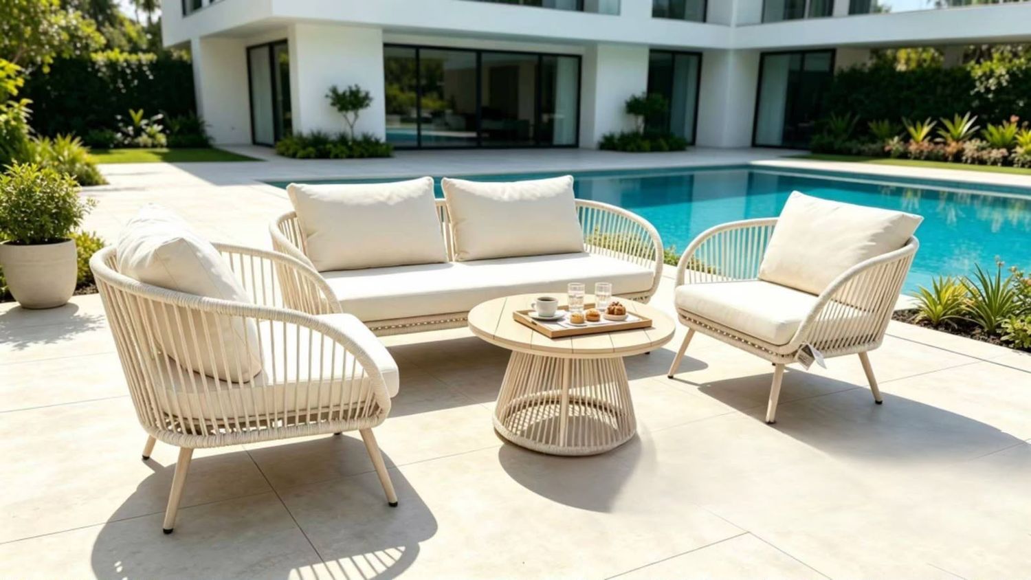 Contemporary 4-Piece Patio Seating Group
