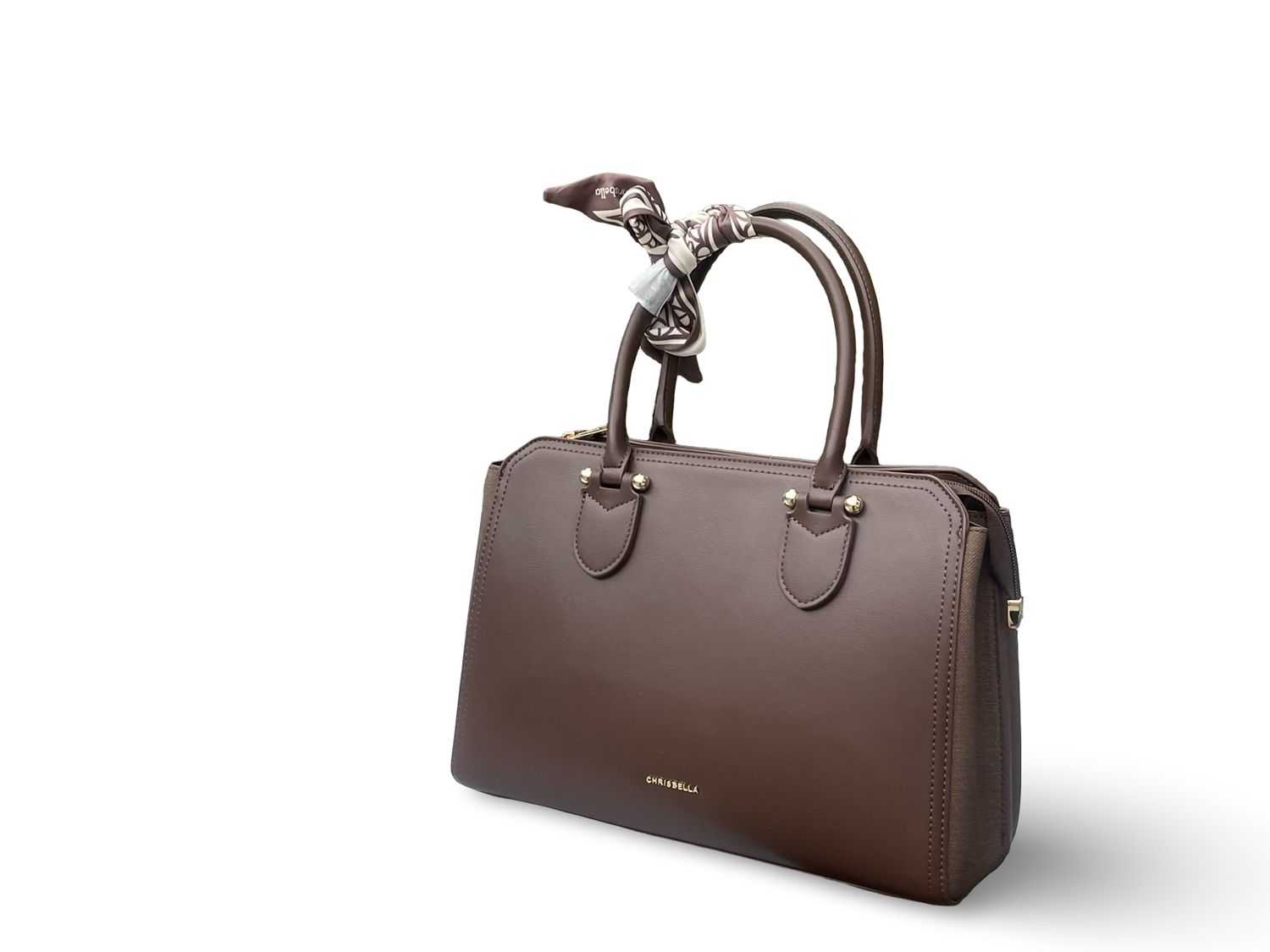 CHRISBELLA Heritage Grace Classic Espresso Brown Handbag