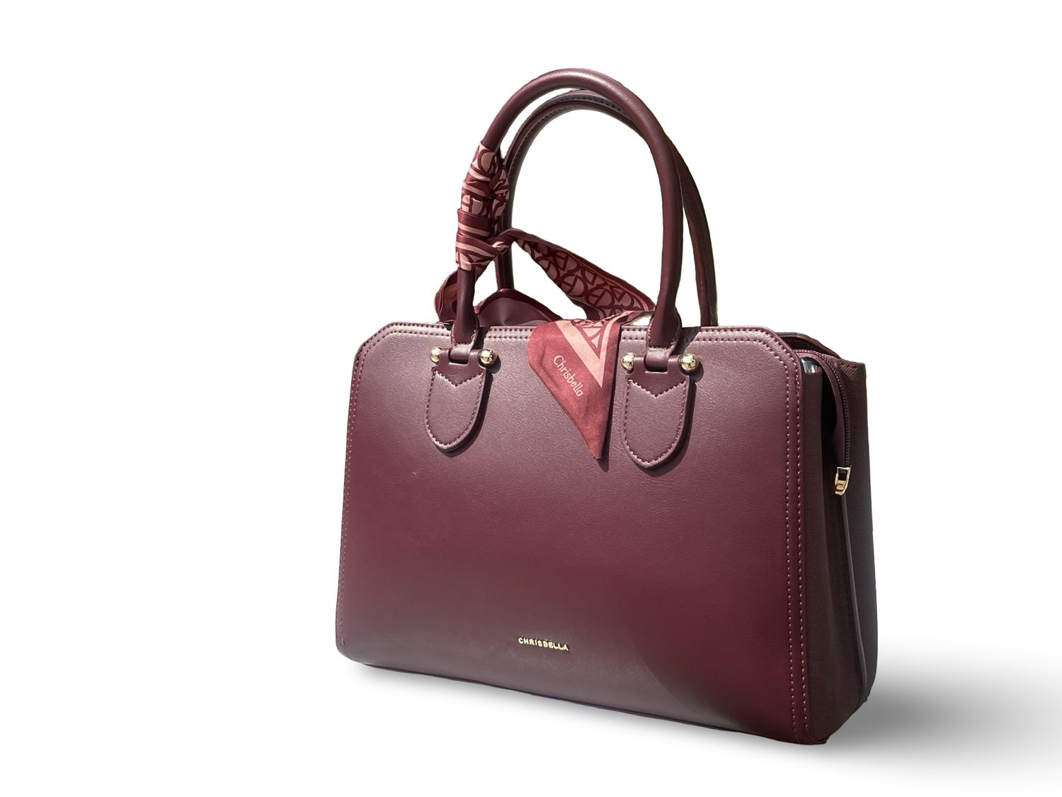 CHRISBELLA Heritage Grace Bordeaux Wine Handbag