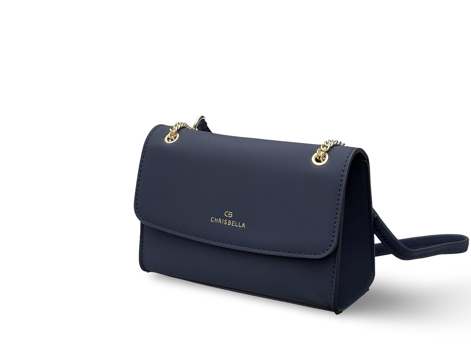 CHRISBELLA Luxe Chain Blue Crossbody Handbag