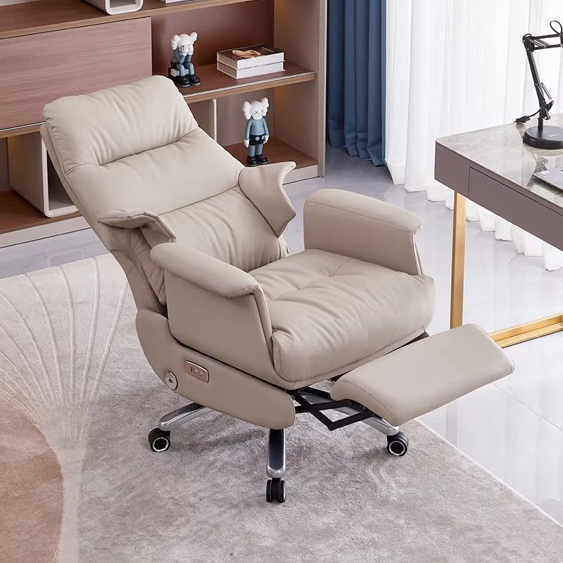 Modern Power Reclining Executive Office Chair with Footrest