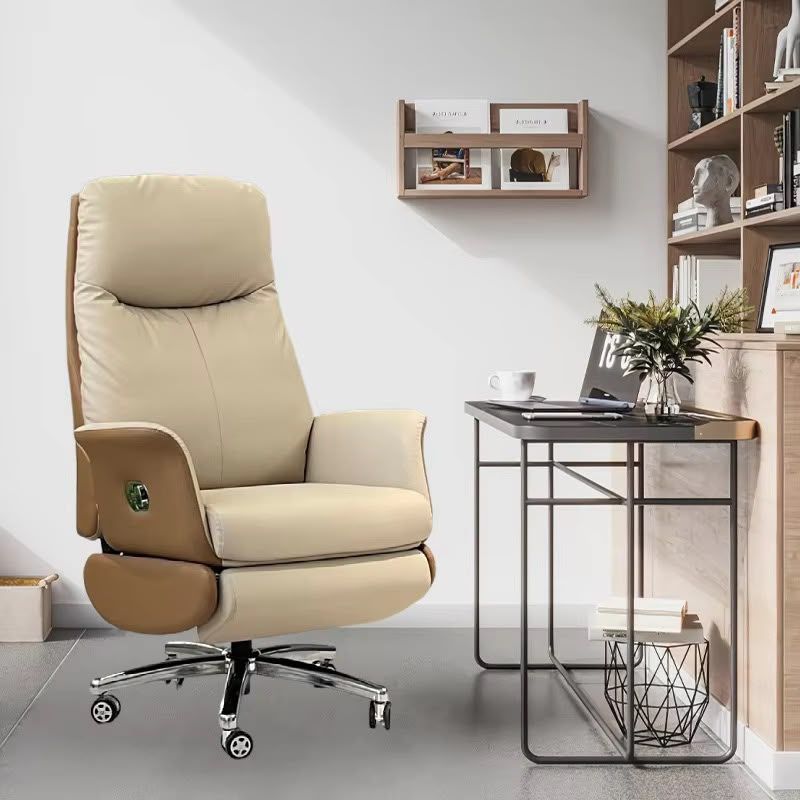 Two-Tone Leather Executive Power Recline Office Chair