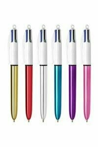 Bic Cuerpo metalico 4 colores