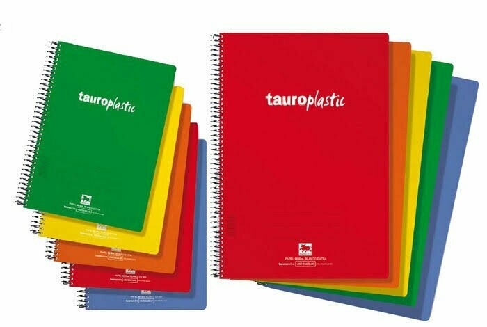 Cuaderno espiral -Tamaño folio -Tapa Plástico -Papel 90 gr.  80 hojas