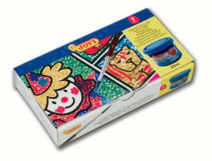 Tempera Jovi - 7 Colores + 1 pincel