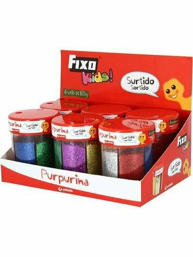 Purpurina surtida - Tarro de 6 colores