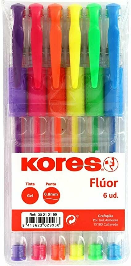 Pack boligrafos  Colores fluor