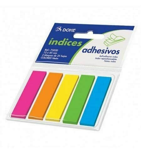 Indice adhesivo neon