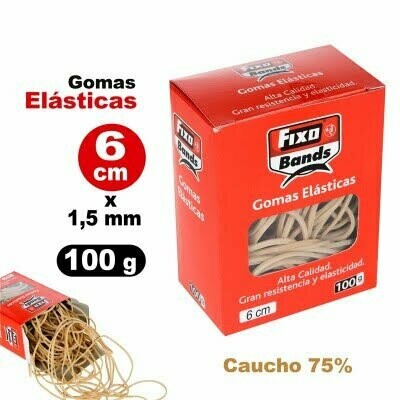 Gomas elasticas - Caja de 100 gramos