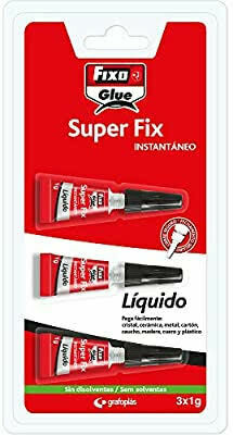 Pegamento rapido super fix - Pack de  3 tubitos monodosis