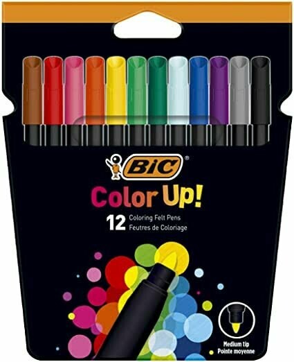Rotuladores Bic - Color UP - Con colores vivos - Precisos - Caja de 12 unidades