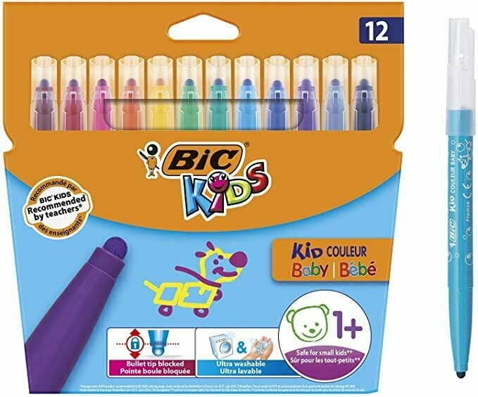 Rotulador Bic  punta gruesa - Colour Baby - 12 unidades