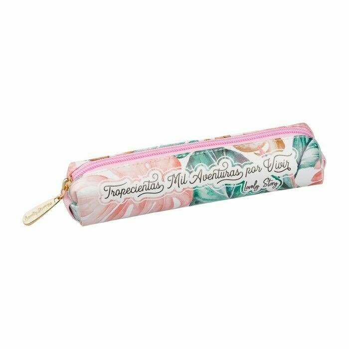 ESTUCHE PEQUEÑO CON GOMA ELASTICA - COLECCION JUNGLA VERDE - Tropecientas Mil Aventuras Por Vivir