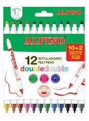 Rotulador Alpino - Doble punta - 12 Colores
