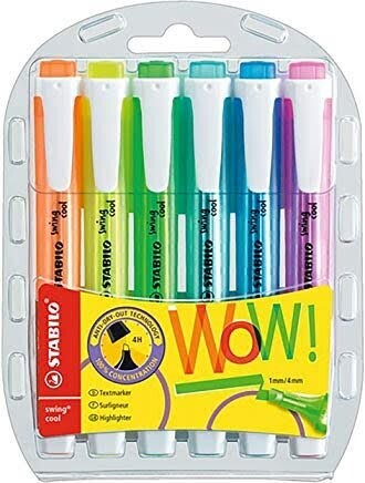 Stabilo - 6 marcadores fluorescentes - Swing Cool
