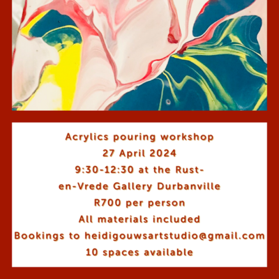 ACRYLICS PAINTING AND COASTERS POURING WORKSHOP 27 APRIL 2024