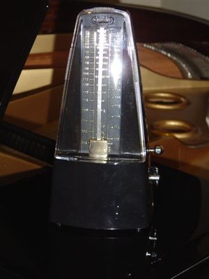 Modern High Gloss Black Metronome