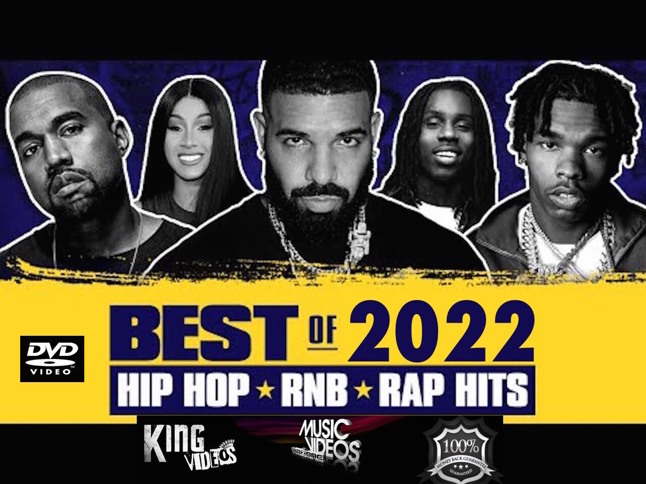 April 2022 Rap Hip-Hop & RnB Music Videos [4 DVD Package]