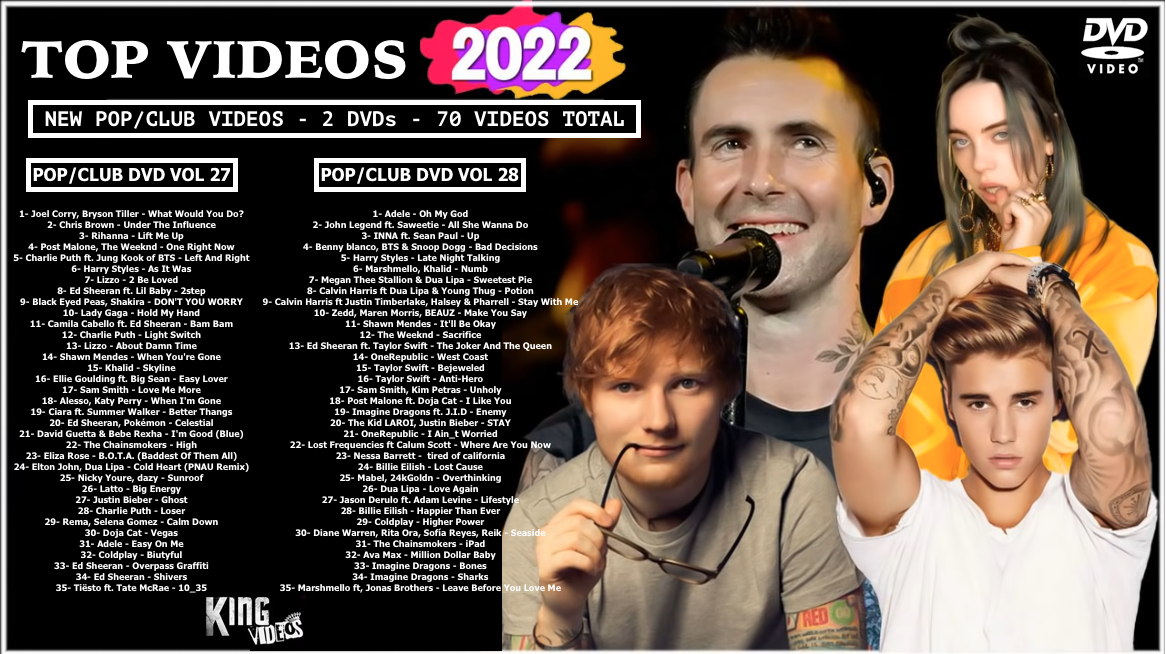 2022 PoP/Club MUSIC VIDEOS [2 DVD Package)