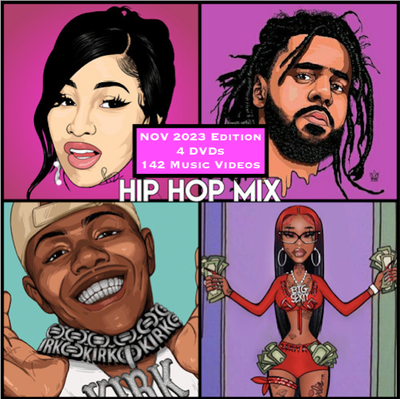 NOV 2023 Rap Hip-Hop &amp; RnB Music Videos [4 DVD Package]