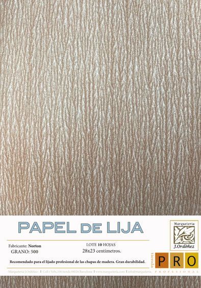 Paper de vidre  gr.500(abrasiu)