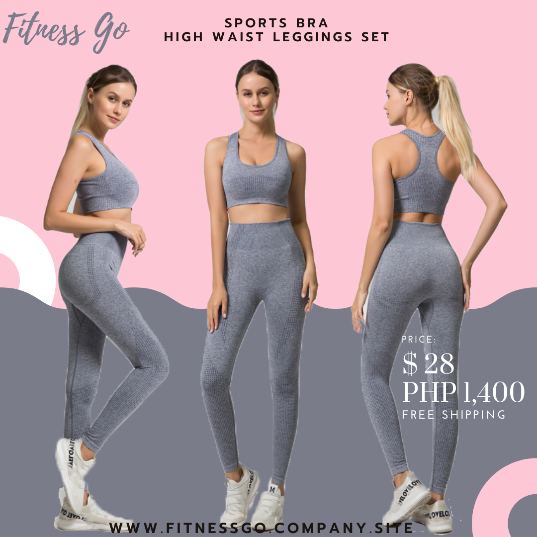 2PC SEAMLESS SET Sports Bra + High Waist Leggings