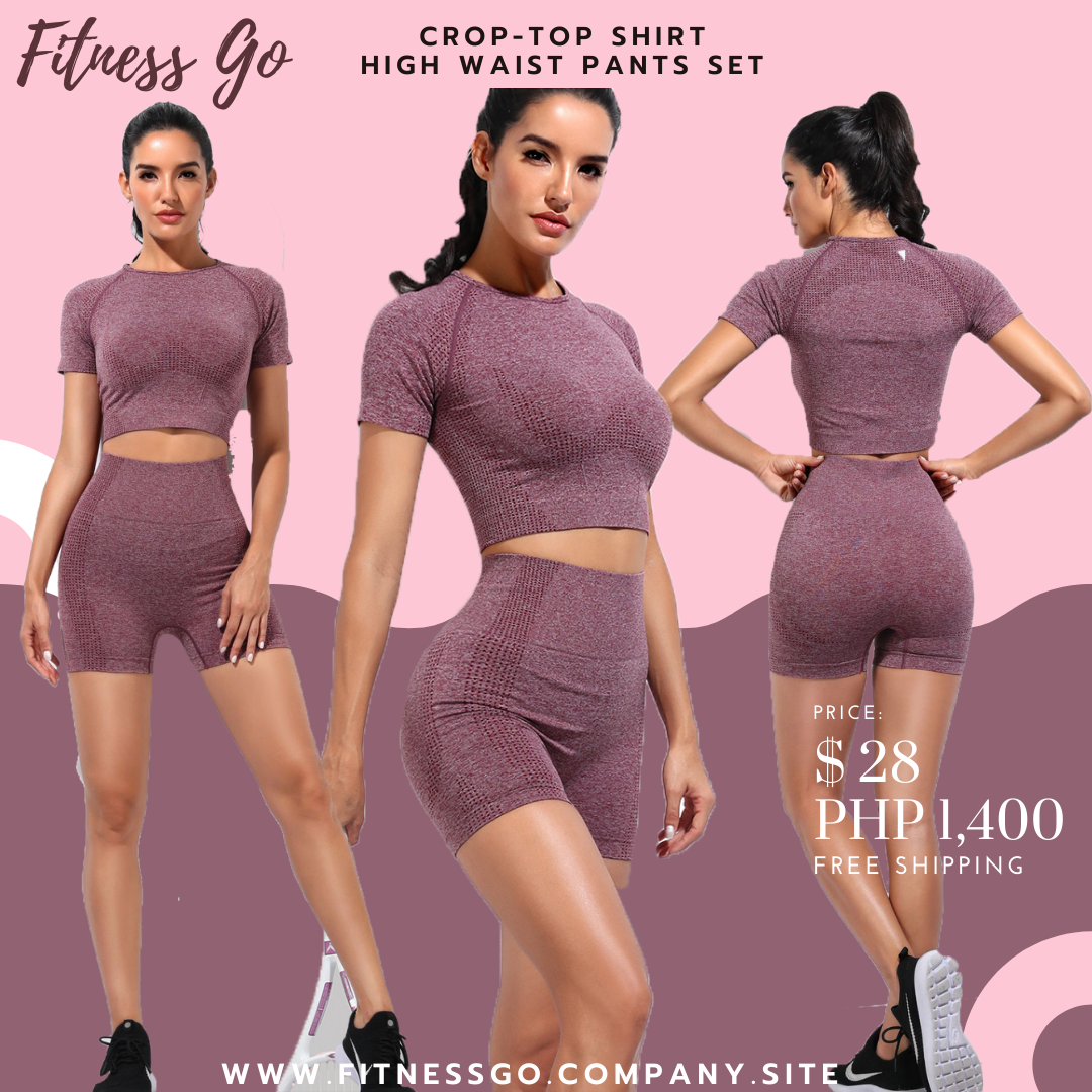 2PC SEAMLESS SET Sports Bra + High Waist Pants